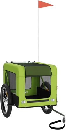 Причіп для велосипеда, переноска для собак, зелений 63x123x66 см