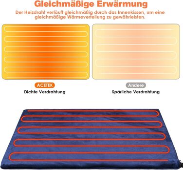 Килимок для підігріву домашніх тварин, великий для собак та котів, з регулюванням часу та температури, 60 x 90 см