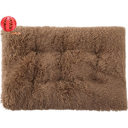 М'яке ліжко для собак та котів Rectangular, великий розмір, 65x50 см, колір кавовий