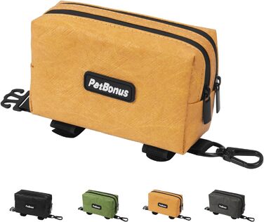 Диспенсер для собачих відходів PetBonus: водонепроникний контейнер для пакетів + 15 шт. пакетів (зелений/коричневий)