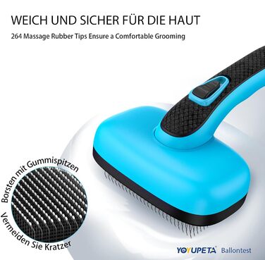 Набір для догляду за собаками (5 шт.) – щітка для видалення линяючої шерсті для собак і котів з короткою та довгою шерстю. Видаляє відмерле волосся та запобігає сплутуванню. Колір: блакитний