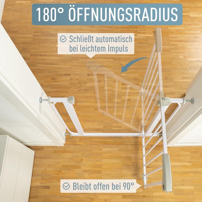 Захист для сходів для дітей IB Style Berrin, 58-185 см, без свердління, білий, 68-76 см (165-175 см)