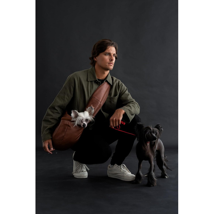 Сумочка для собак Noah & Paw до 10 кг, з регульованим плечовим ременем та м'яким хутром, 3 системи безпеки, з веганської шкіри