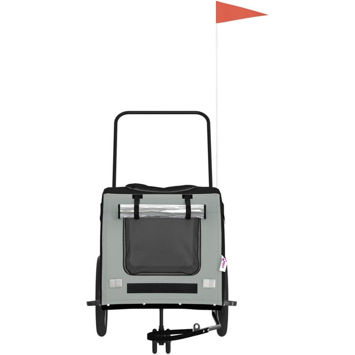 Причіп для велосипеда ZEYUAN для собак чорного та сірого кольорів, оксфордська тканина та метал, вантажний причіп, ручний візок, вантажний велосипедний причіп