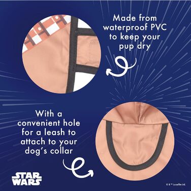 Дощовик для собак Star Wars Chewbacca, офіційний ліцензований товар, розмір XS