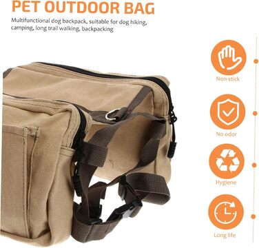 Сумка для собак Gatuida: хакі, для середніх та великих собак, регульована, 2 кишені, для подорожей та кемпінгу