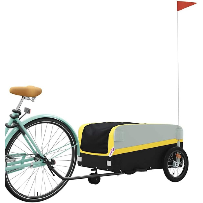 Причіп для собак, вантажний причіп для велосипеда, чорно-жовтий, 45 кг, для покупок, подорожей, велосипедних прогулянок
