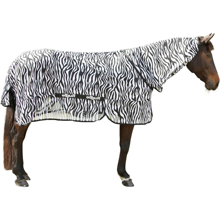 Покривало від мух Kerbl RugBe Zebra для коней з начосом, 155 см