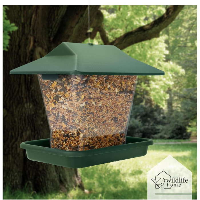 Годівниця для птахів Wildlife Home XL - велика, для підвішування, стійка до погодних умов, годівниця-пагода для саду та балкону