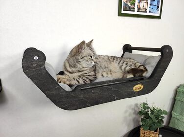 Гамак для котів на стіну, набір для лазіння, темний колір