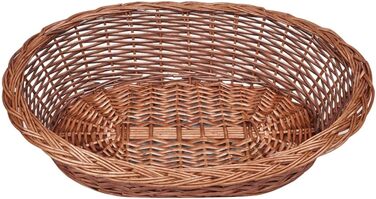 Ліжко для собак та котів vidaXL, плетене з лози, натуральне, 70×48×18 см