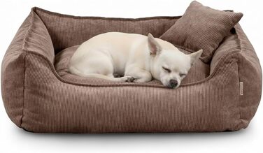 Gutekissen® Lucky: М'яке ліжко для собак – зручне та миється, з поліуретановою начинкою, для малих та великих собак (зелений, коричневий, XS-55x40)