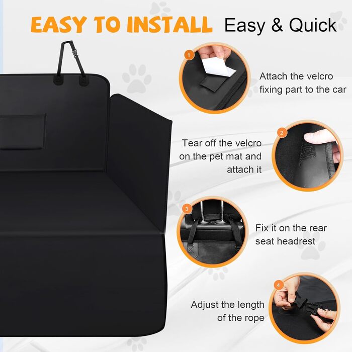 Захист для багажника автомобіля від собаки: універсальний килимок, водонепроникний, стійкий до подряпин, з боковими бар'єрами та захистом краю багажника