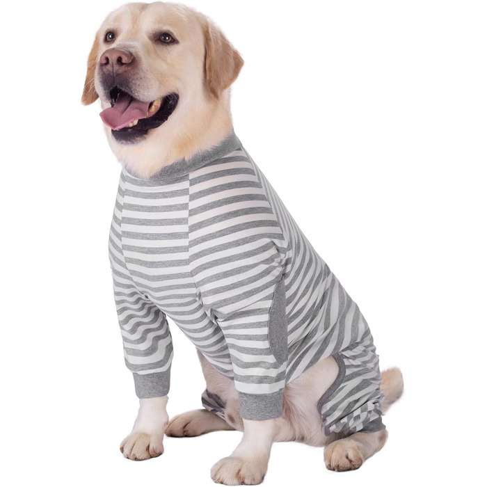 Піжама для собак BT Bear, плюшевий комбінезон для собак середнього та великого розміру, зручна, м'яка, дихаюча, на блискавці