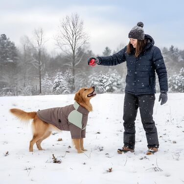 Зимова куртка для собак: тепла, непромокальна, з рукавами, для малих та середніх порід, для катання на лижах, з відбиваючими елементами, можна прати в машині