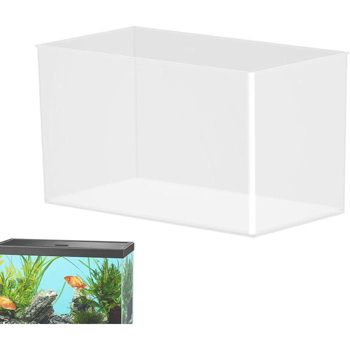 Акваріум Luckxing 29x15x15 см: прямокутний, без рамки, для риб та рослин