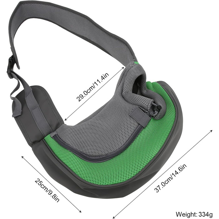 Сумка-переноска для тварин Natudeco, дихаюча сітчаста сумка через плече, сумка для собак, безпечна сумка з регульованим ременем для маленьких тварин, подорожі на відкритому повітрі (L)