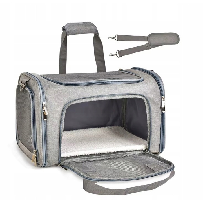 Переноска для котів та собак, сумка з плечовим ременем, 45x30x30 см, розмір M (I218)