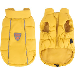 Тепла водонепроникна куртка для собак, захист від снігу та холоду, жовта, розмір M
