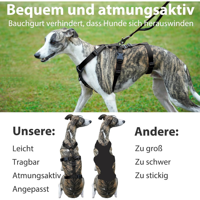 Пауерлд: Безпечна шлейка для собак, анти-тяга, паніка-шлейка, захист від втечі, регульована, дихаюча жилетка для собак (Чорний, XL) Екстра велика (упаковка з 1) Чорний