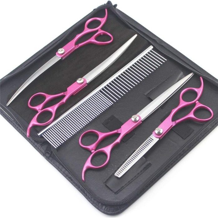 Набір професійних ножиць для грумінгу тварин: для собак та котів, з нержавіючої сталі