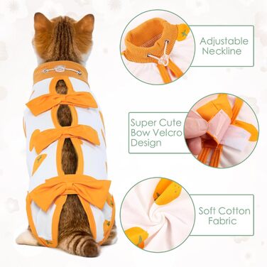 Тільце після кастрації для котів, медичний одяг, хірургічний костюм, одяг для відновлення після операції (Помаранчевий, S)