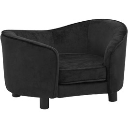 Софа для собак VidaXL чорна 69x49x40 см, м'яке ліжко для собак/кішок