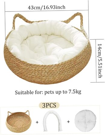 Кігтеточка-гніздо для котів Obelunrp, 43 см, круг, з м'яким подушкою, стійка до подряпин, для дому, для кошенят та великих котів