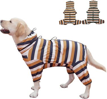 Піжама для собак великих та середніх порід, розтягувана, для дорослих, комбінезон, 3XL, жовто-чорний