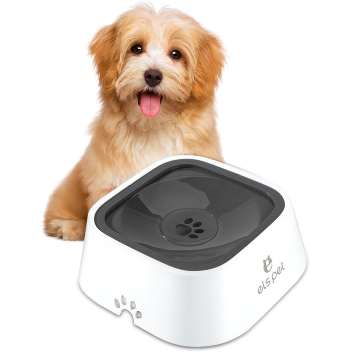 Миска для води для собак, поїльник-дозатор 1л, нековзна, без витоку, для подорожей, плаваюча, проти вилизування, без розливання, для домашніх тварин, котів, авто, подорожей, на вулицю, в дім