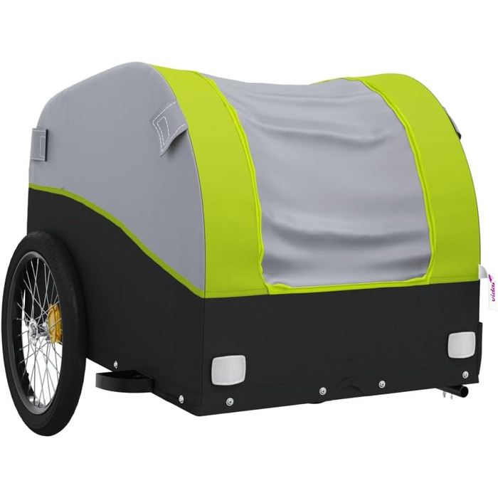 Причіп для велосипеда: вантажний, для собак, чорно-зелений, 30 кг, сталь, для щоденного транспортування, універсальний, легко монтується