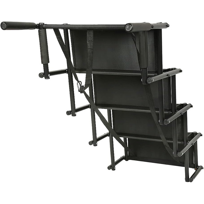 Рампа для собак - пандус для собак у машину - складаний, чорний (139x45x76 см)