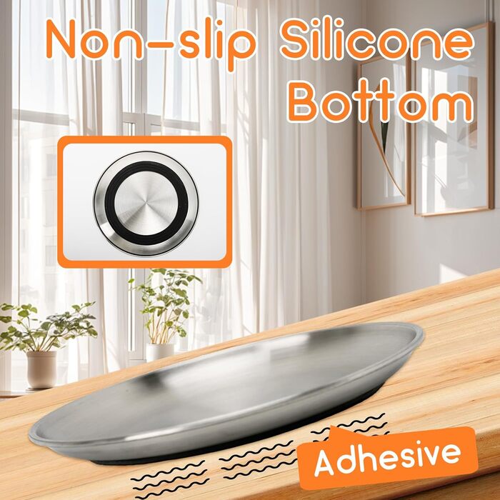 Набори мисок для котів та дрібних тварин Elisabe Katzennapfe (6 шт.) з нержавіючої сталі, 17 см, антиковзний, проти втоми вусів