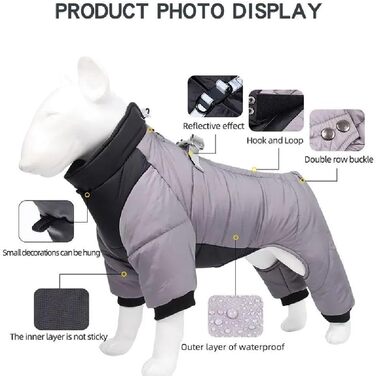 Теплий зимовий одяг для собак - теплий зимовий плащ, бавовна, для собак