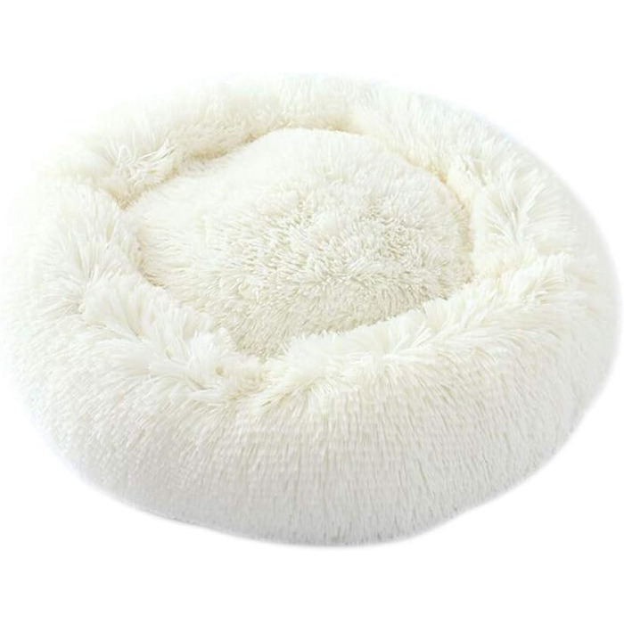 Кругле м'яке плюшеве ліжко-гніздо для кошенят та собак, зелене (XS:40 см)