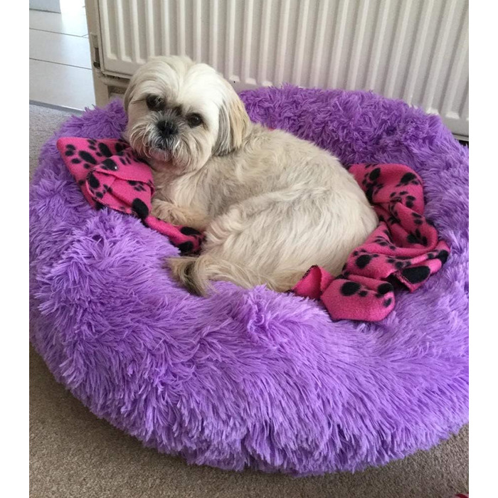 Кімната для домашніх тварин у формі пончика: ліжко для собак, ліжко для котів, гніздо для тварин, м'яке ліжко для котів та маленьких собак (60 см, Волетт)