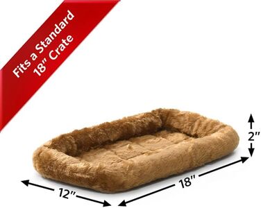 Лежак для собак і котів MidWest 46 см, м'яка подушка, кориця, для малих порід