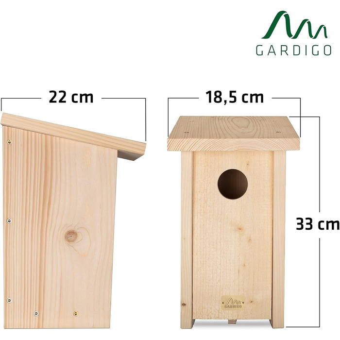 Будиночок для шпаків GARDIGO, натуральне дерево, Німеччина, зібраний, стійкий до погодних умов