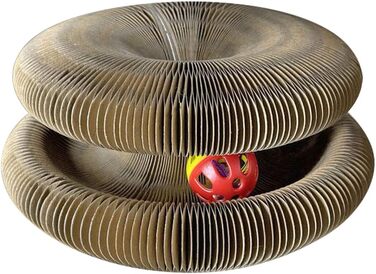 Котячий будиночок-стійка Kratzbaum: іграшка для котів, картон, коричневий, універсальний розмір