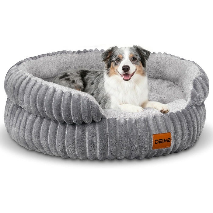 Ортопедичне ліжко для собак Deime, м'яке кругле ліжко, миється, собаче ліжко з знімним підкладом для двостороннього використання, кошик для собак, неслизький килимок для собак маленьких та середніх порід