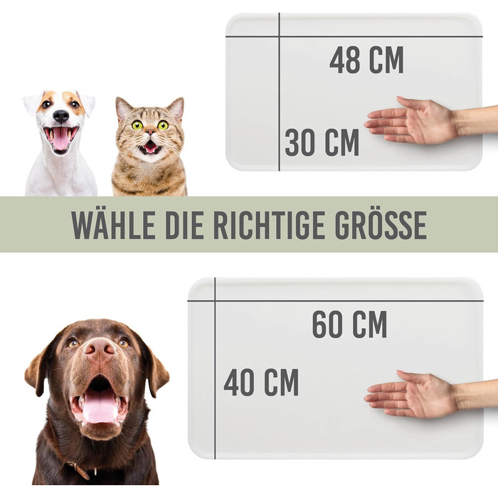 Силіконовий килимок під миску для собак та котів, 60x40 см, нековзний, прозорий