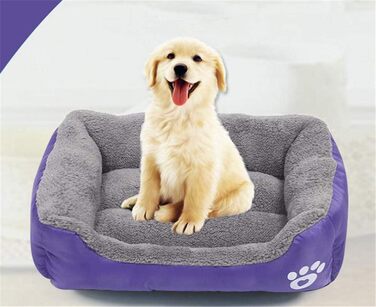 Крісло-ліжко для собак, лежанка для собак, м'яка подушка для собак, кошик для собак, знімний чохол, миється, синій, розмір S