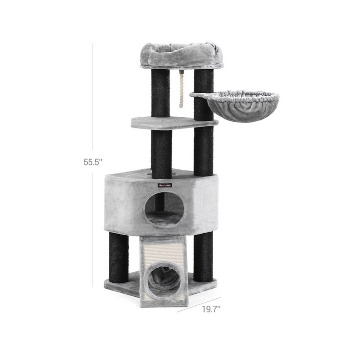 Високий когтеточка-комплекс Feandrea 101: ігровий стовпчик та лежанка для котів, 160 см