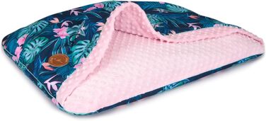 М'яке ліжко для собак середніх та маленьких порід, ліжко для котів з капюшоном, неслизьке, миється, дизайн Lauren NEL (M 80 x 60 см), Tropic