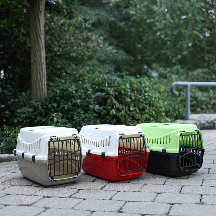 Kerbl Pet Transportbox Expedion: переноска для собак та котів, 45x30x30 см, пластик, до 10 кг, кремовий/taupe