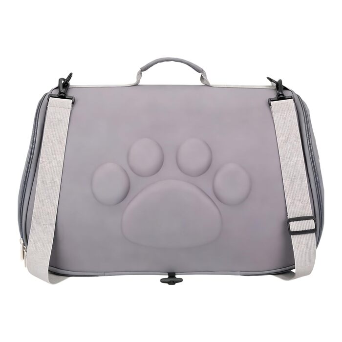 Транспортувальна сумка для котів та собак | Легка переносна сумка для цуценят та маленьких собак | Для подорожей, авіаперельотів, кемпінгу, відвідування ветеринара | Сірий колір