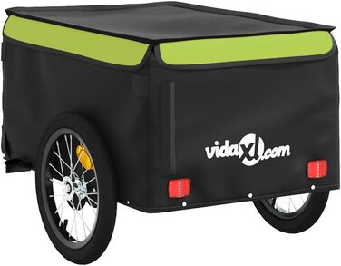 Причіп для велосипеда з металу, чорно-зелений, 45 кг, для собак