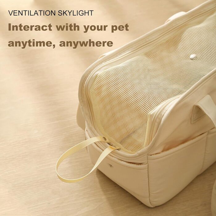 Сумка-переноска для собак маленьких порід до 4 кг, бавовняна, з подушкою, великі кишені