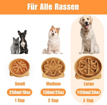 Миска для собак великих порід, 27.1 см, анти-слизька, оранжева