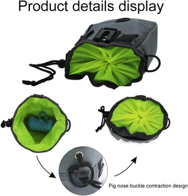 Сумка для ласощів для собак, для тренувань та прогулянок, з тримачем для пакетів, регульований ремінь, для цуценят та подорожей